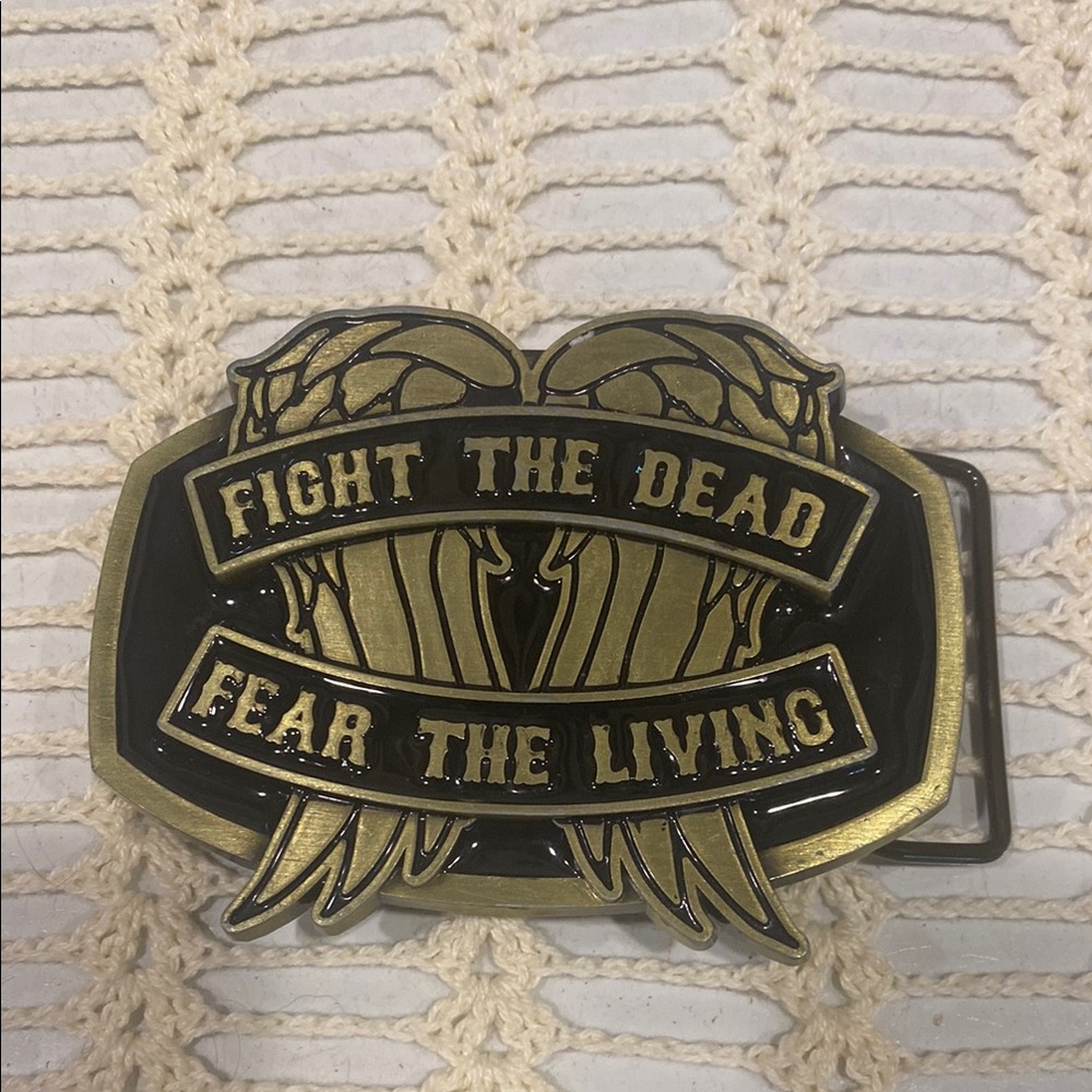 AMC Walking Dead Promo Belt Buckle Fight The Dead - Fear The Living 2016